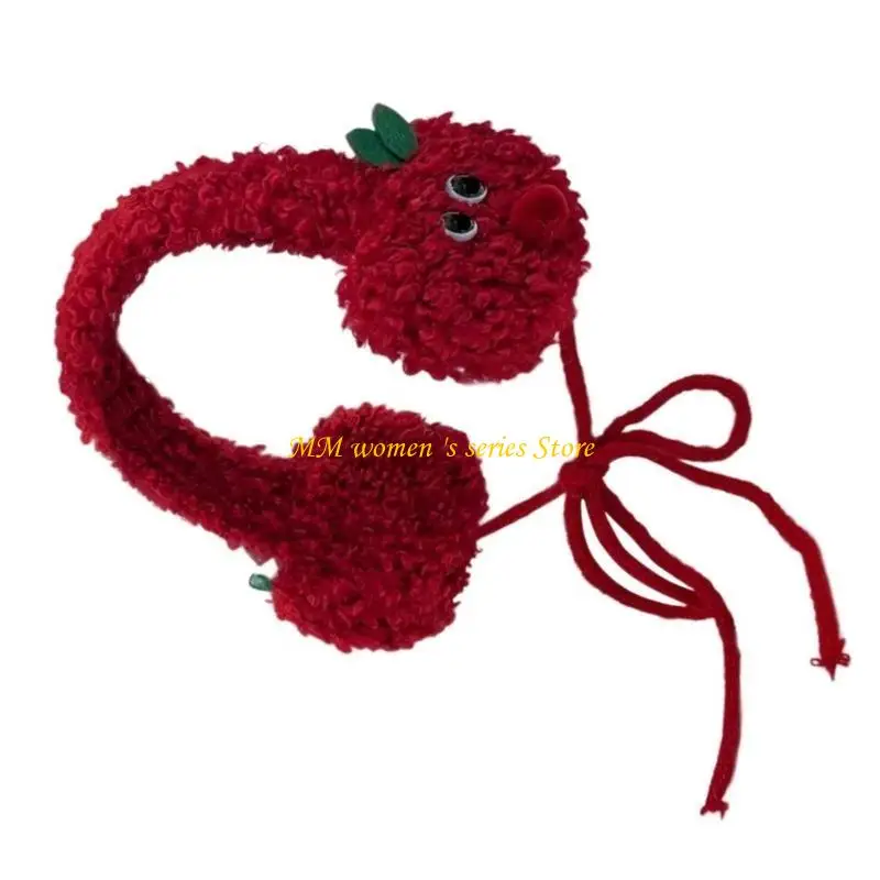 Q39C Elastic Headband Ear Muffs Mewah Telinga Nyaman Lebih Warmer Disesuaikan Tepung Depan