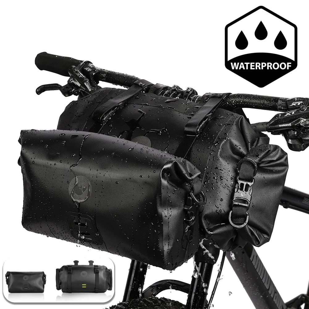 Rhinowalk Bicycle Handlebar Bag 4L-12L Bike Bag Backpack Multifunctional MTB Cycling Bag Front Tube Bag Bike Accessories