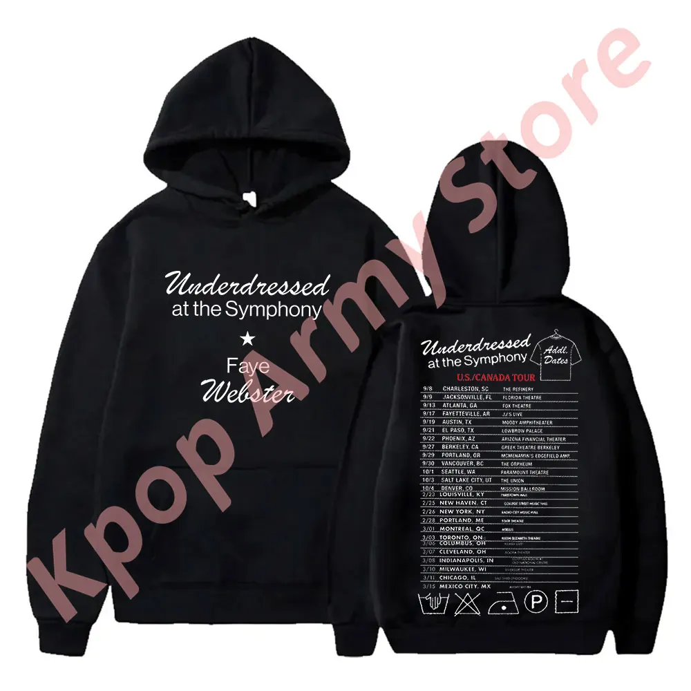 Faye Webster Logo Hoodies Underdressed at the Symphony Tour Merch Cosplay Women Men Fashion Hooded Sweatshirts