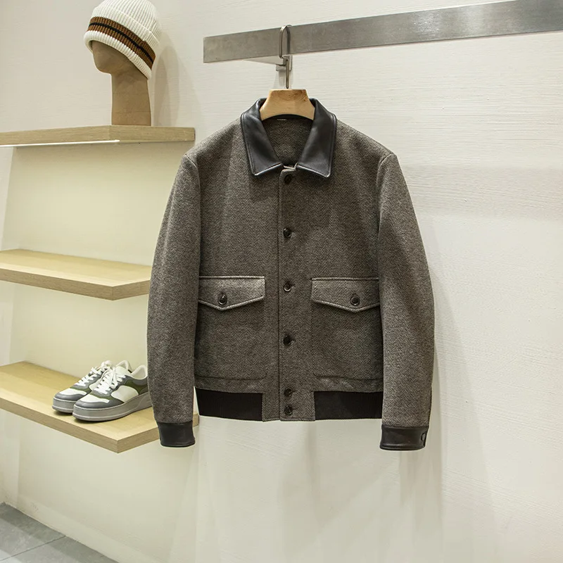 New Autumn Mens Women’s Jacket Spliced Turndown Collar Business Casual Single Breasted Outerwear High Quality Office Men Coats