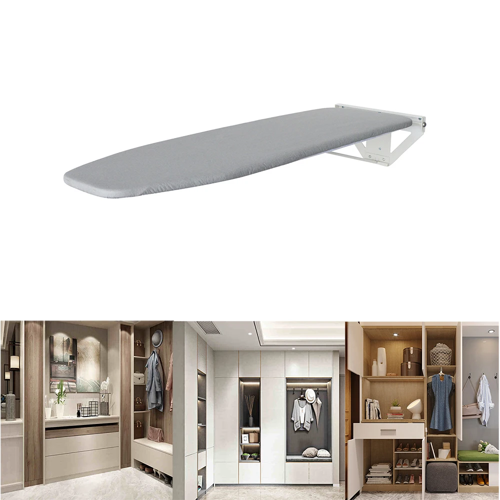 Wall Mounted Retractable Ironing Board Closet Pull-Out Stow Away In The Cabinet Ironing Board 160° Rotation Space-saving