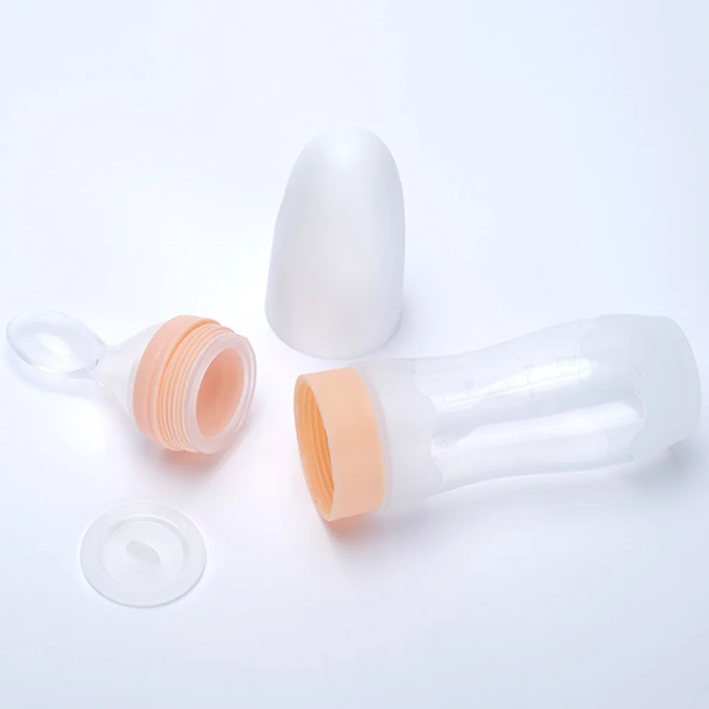 

120 мл ложка для кормления младенцев, бутылочка, силиконовая добавка, кормушка для еды, прозрачная шкала, сжимаемая детская кормушка, прорезыватель с крышкой