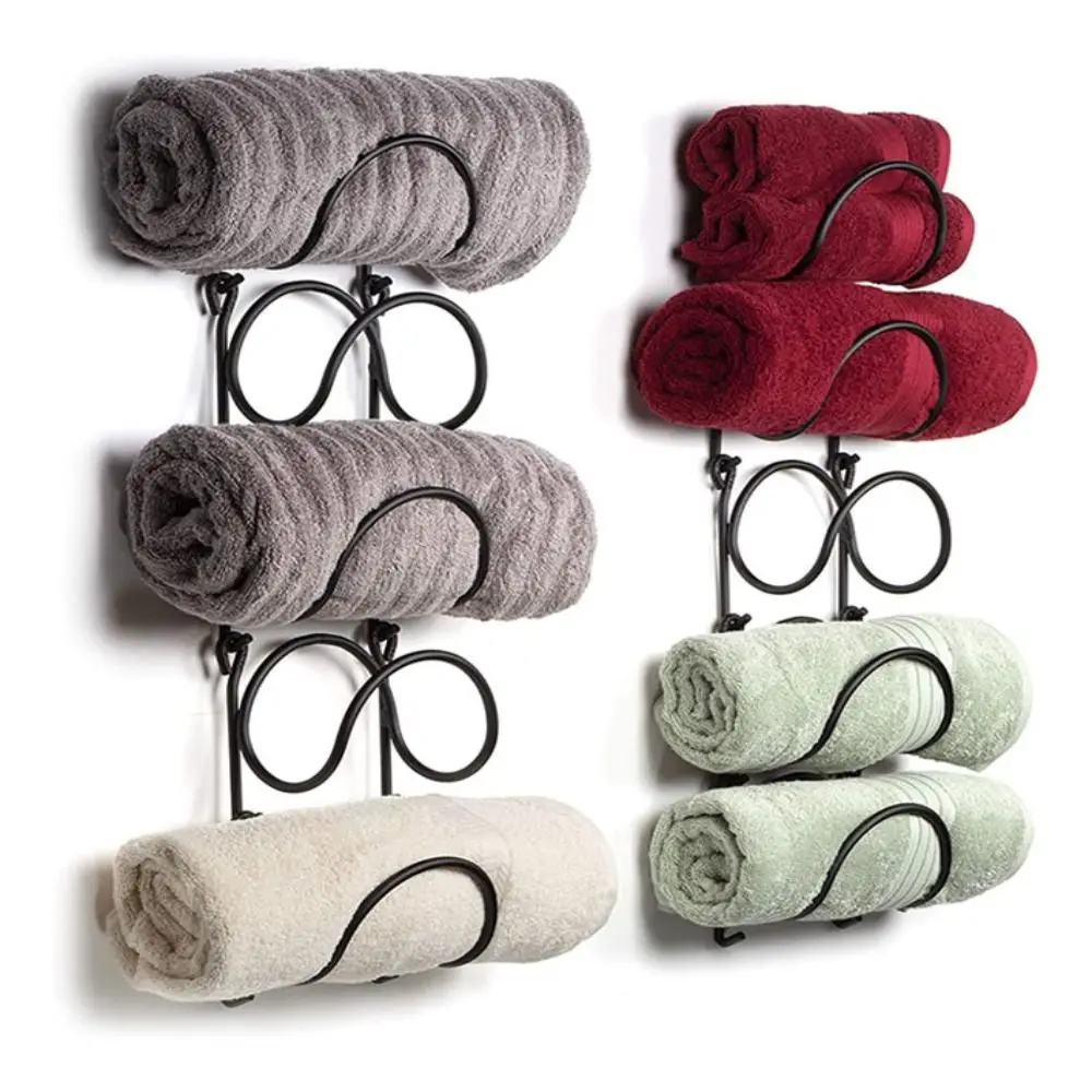 

Многофункциональная железная винная полка на 5 уровней, черно-белая, с держателем для полотенец, настенная, для демонстрации вина, для дома