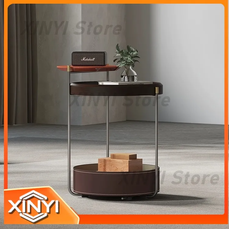 Minimalist Italian Style 3-Tier Round Side Table for Sofa with Luxury Feel Small Coffee Table Designer Corner Table for Small