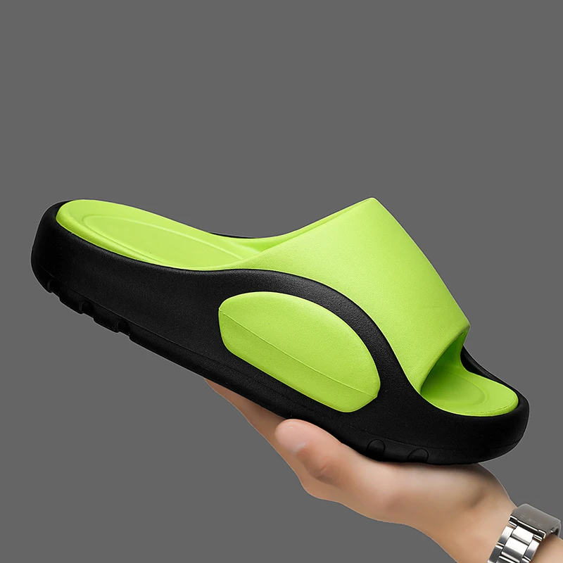 

Новые мужские летние модные и простые тапочки для активного ношения, толстая подошва и нескользящая, повседневная однолинейная швабра для улицы