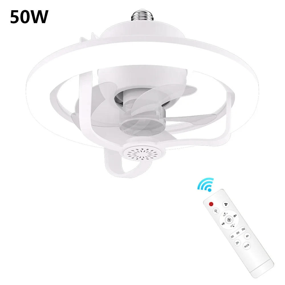 

360 ° Rotation Ceiling Fan Light 50w Fan with Remote Control LED Fan Light For Living Room Home Bedroom Study Top Fan Light