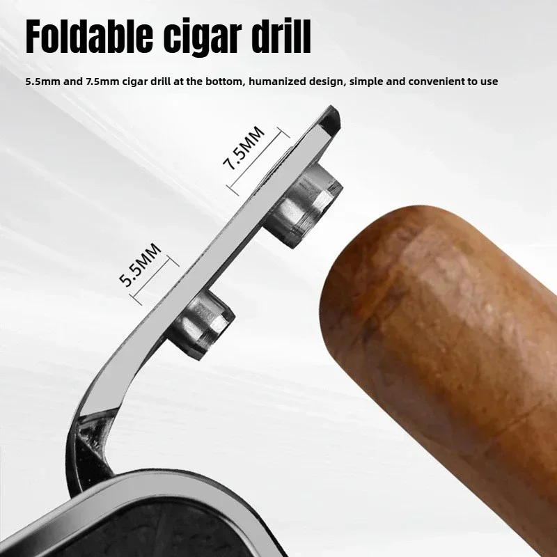 Briquet à double flamme au butane HONEST 2026 à injection directe + commutation flamme ouverte, allumage par meule, cadeau haut de gamme pour petit ami