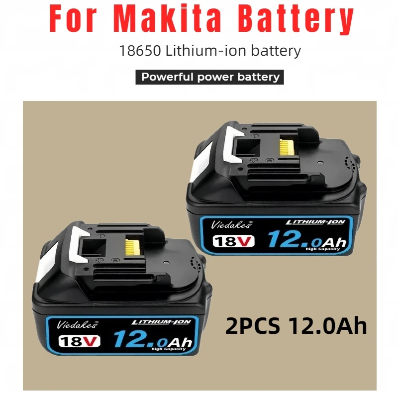 

18V 12.0Ah Li-ion Battery High Capacity Replacement For Makita 18V DGA404 DTW700 DHR202 DJV182 DDF487 DTD172 DHP48 Power Tool