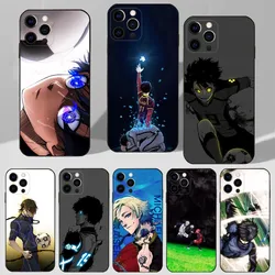 Anime B-Blue L-Locks Phone Case For iPhone 16,15,14,13,12,11 Plus,Pro Max,XS,X,XR,SE,Mini,8,7 Soft Silicone Black Cover