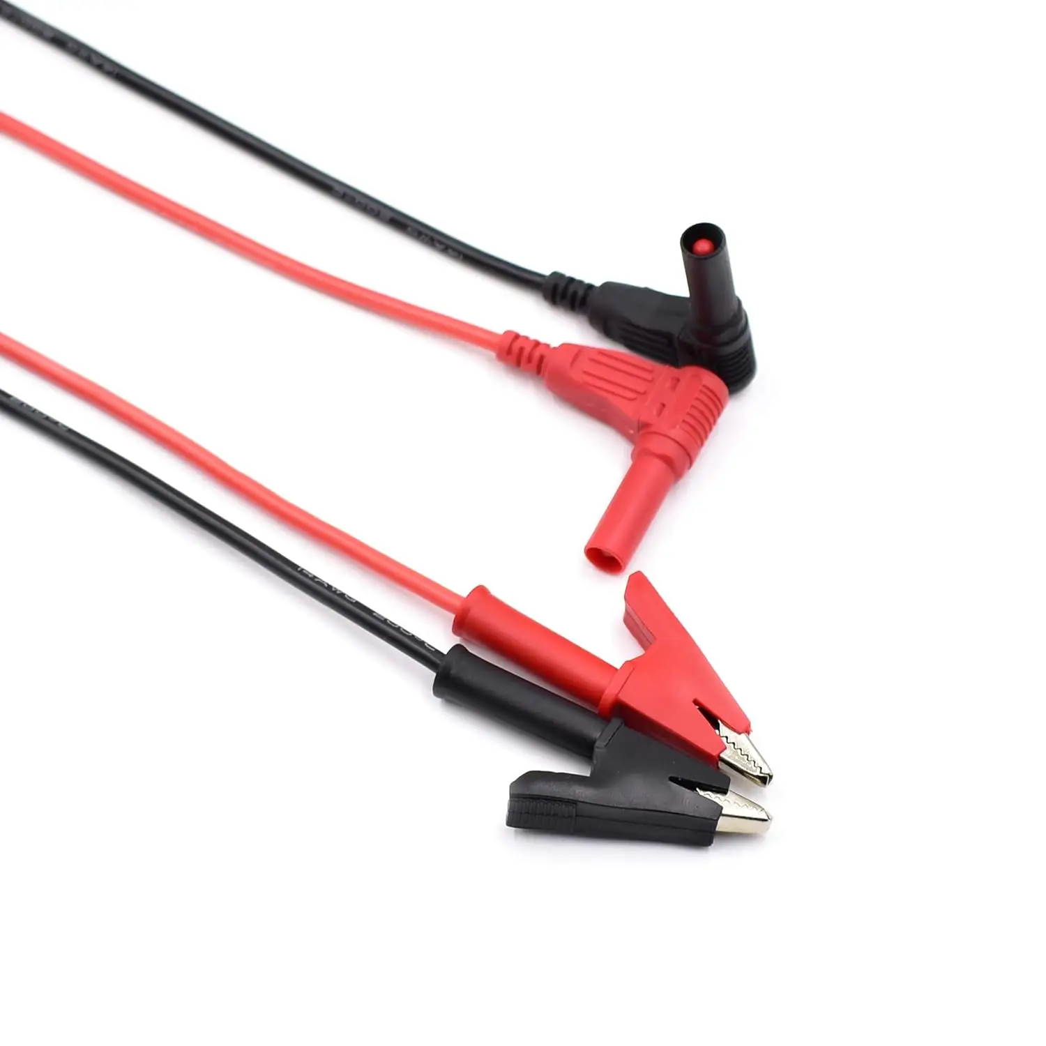 مقاطع التمساح إلى الموز التوصيل اختبار كابل الرصاص موصل المزدوج التحقيق التمساح كليب اختبار الكهربائية الرصاص لاختبار المتعدد