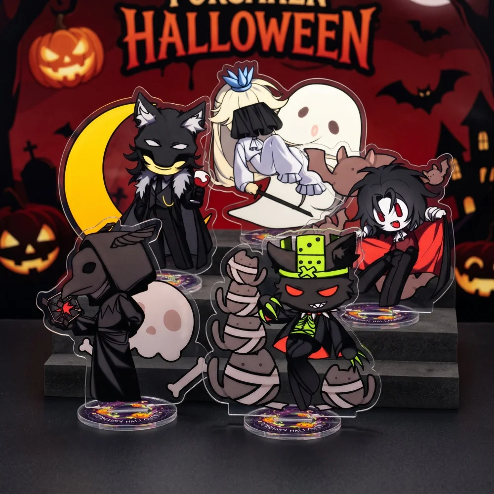 Game Forsaken Acrylic  Halloween Ver 10CM Double Sided Stand Keychain Two Time Noli Elliot. Desk Decor Gift for Horror Fans