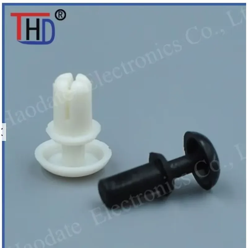 4mm Round Head Plastic Velcro Rivets White Black Push In Fasteners for DIY Craft Sewing Accessories Durable Hook Loop Buttons