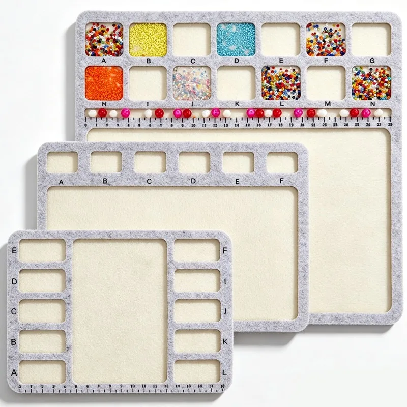 Felt Felt Beading Tray Alphabetic Scale Felt Surfaces Beading Mat Measurement Markings DIY Art Crafts Accessories Tool