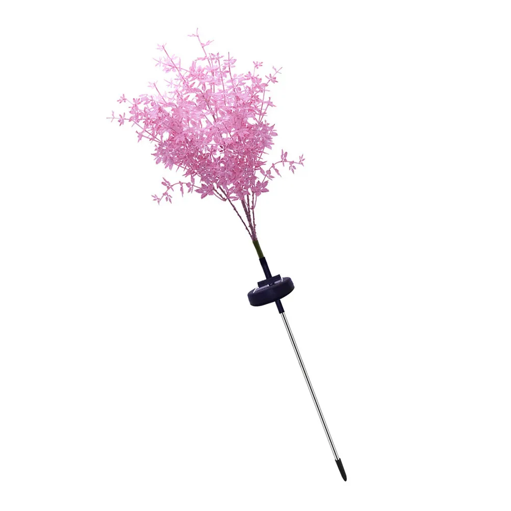

Solar Powered Plant Shaped Lamp Durable Waterproof Pink Lantern for Garden LED Light Outdoor Decor Landscape Lighting SolarPVC