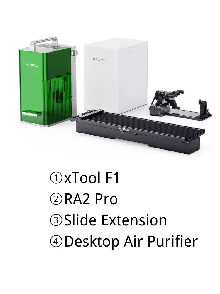 xTool F1 2-in-1 デュアルレーザー彫刻機、超高速HDポータブルレーザー