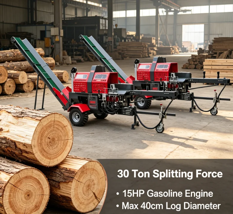 Customized Forestry Equipment Firewood Processor Hydraulic Log Splitter Wood Processor For Sale