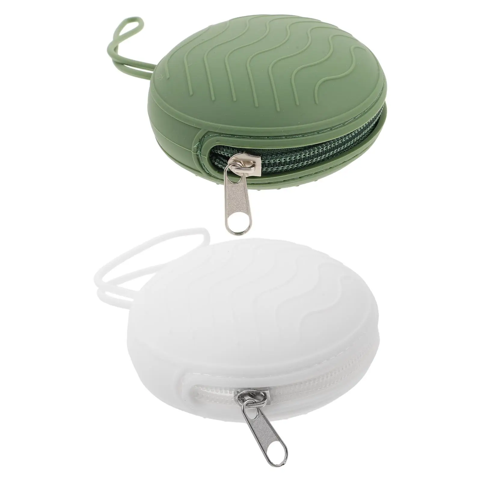 

2Pcs Pacifier Bag Small Coin Purse Silicone Round Change Keychain Compact Small Cash Purse Lightweight Kids Storage