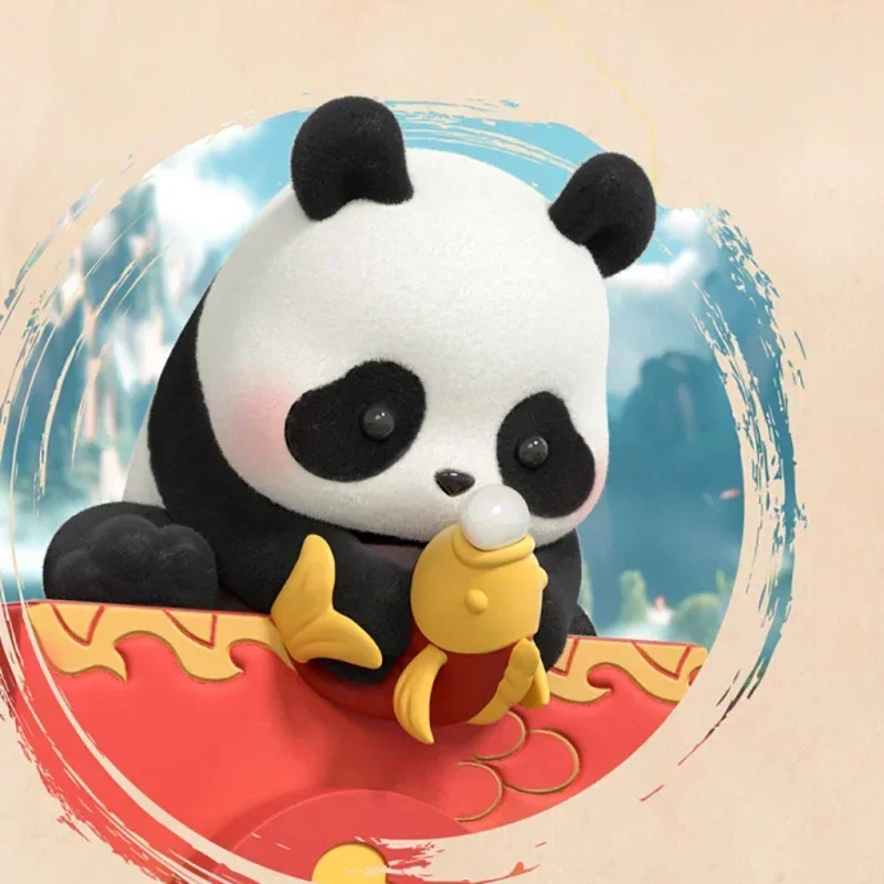 

52Toys Panda Roll Boat Along The River Dragon Boat Festival Series Blind Box Toys Doll Cute Anime Action Figure Ornaments Figuri