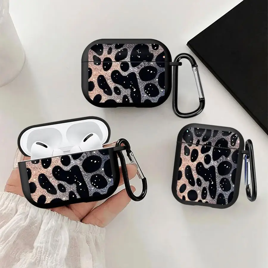 Glitzer-Leoparden-Kopfhörerhüllen Schutzhülle für Airpods 3 Pro2 Pro3 2 1 Pro 4
