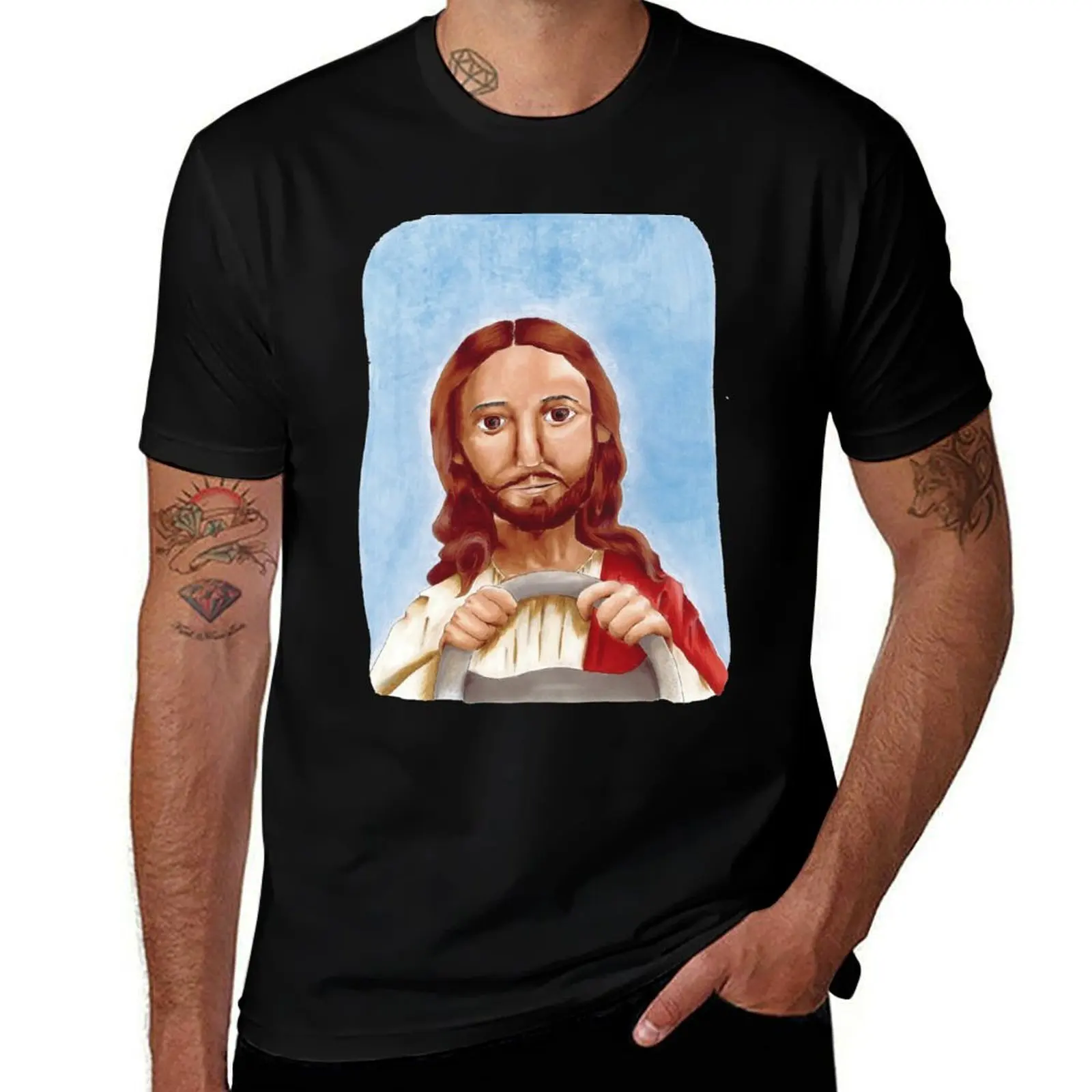 Jesus Take The Wheel T-Shirt Casual Daily Graphic Tee T-Shirt