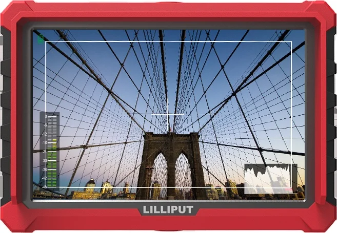 Affordable 7 Inch IPS 4K HDMI On- surveillance With Red Rubber Case