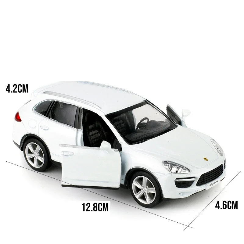 Porsche Cayenne SUV Toy Car Model for Children, RMZ, Civic, Diecast, Sport, Miniatura, Pull Back, Coleção, Presente para Criança, Menino, 1:36, 5"