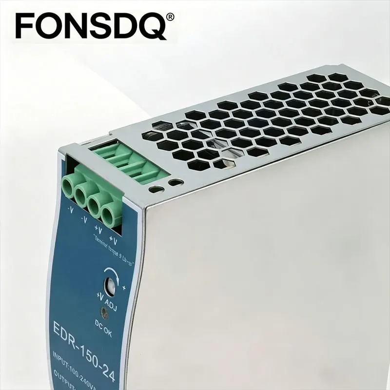 EDR Industrial DIN Rail Mounted Switch Power Supply 75/120/150W 12/24V Power Source DC Single Output