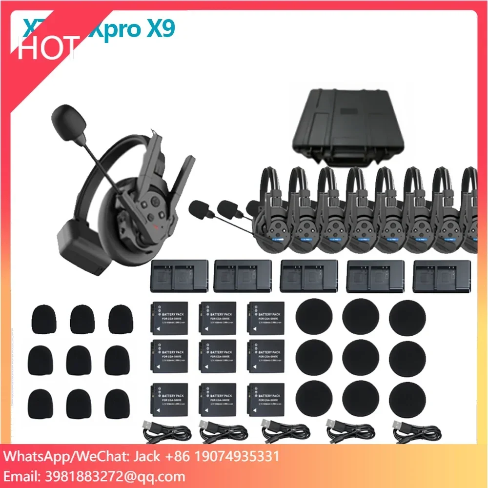 SYNCO Xtalk Pro X9 2.4G Full-Duplex Single-Ear Reduction Remote Wireless Intercom Headset 500m Transmission