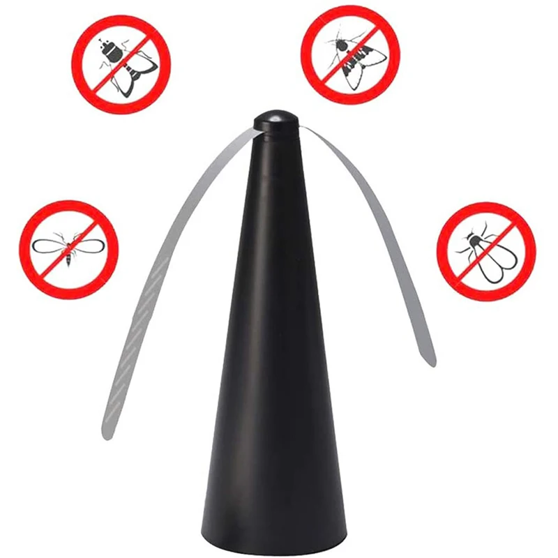 Rechargeable/dry cell Outdoor Portable Multifunctional Fly Repellent 360° Rotation Fan-type Food Protector Pest Drive Away Fan