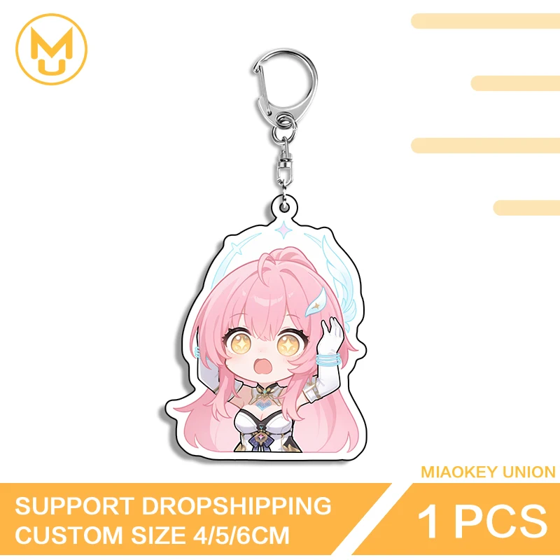 Angry Aemeath Keyring Wuthering Waves Waifu Eimesu Adorable Pendant Accessories Suitable For Suitable For Toys Hobbies Gifts