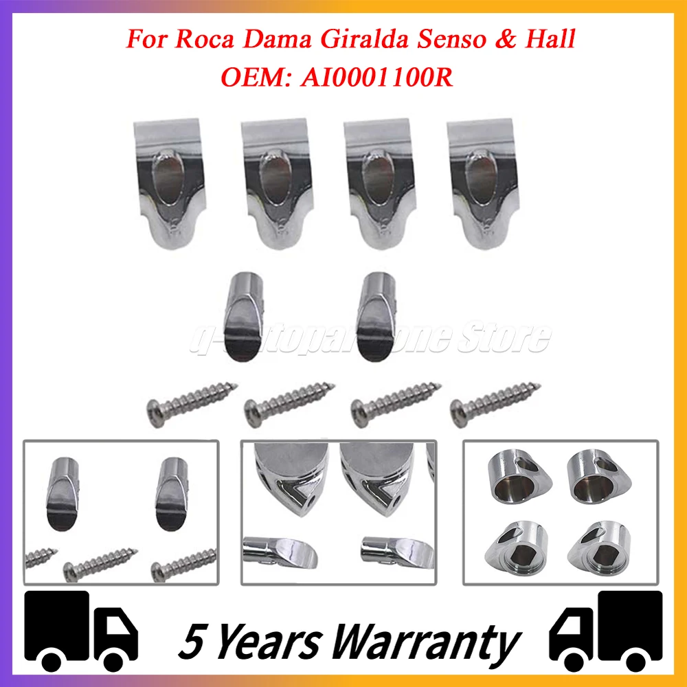 

New Soft Close Toilet Seat Hinge Metal End Caps Only AI0001100R For Roca Dama Giralda Senso & Hall