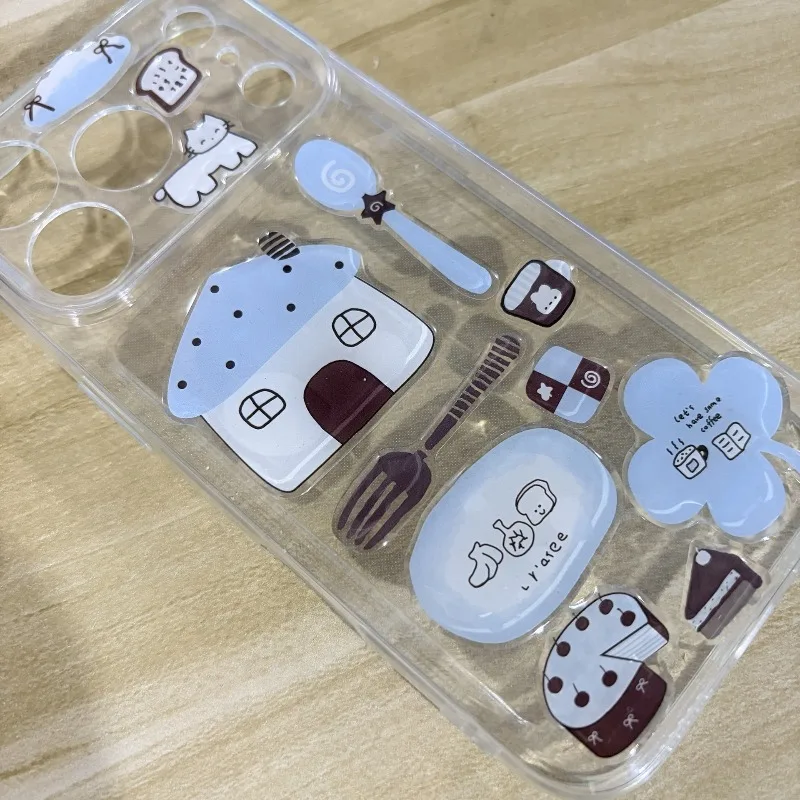 Cute Cartoon Graffiti Cat Epoxy Stickers, INS Style 3D Decals for Phone Case, Tablet & Laptop Decoration