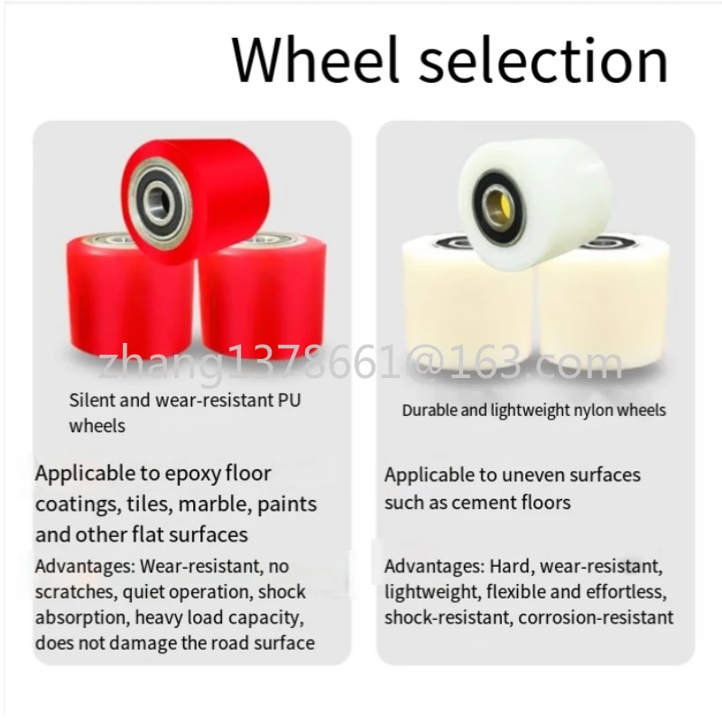 

Hydraulic Pallet Truck Wheels Hand Pallet Truck Wheel 70*80*47*20mm PU/nylon with Bearings 6204