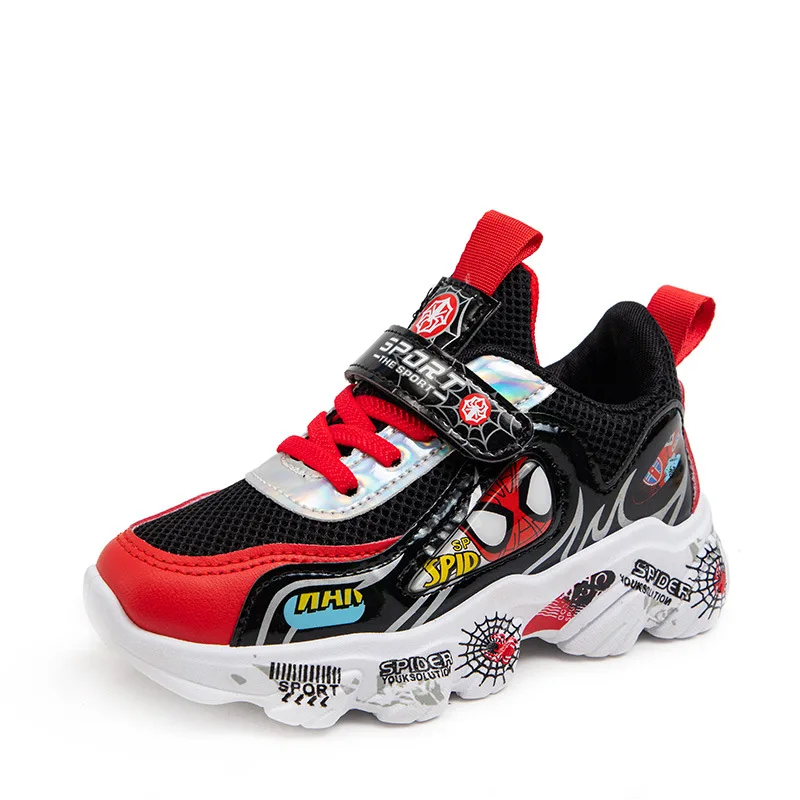 Disney sapatos casuais das crianças dos desenhos animados tênis de moda para meninos tênis de corrida solas macias estudantes basquete esporte azul