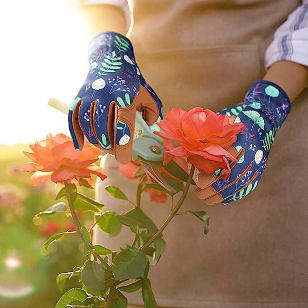 

Microfiber Gardening Gloves Professional Safe Anti-Tangle Thorn-Proof Gloves Puncture-Resistant Slip-Proof Leather Gloves
