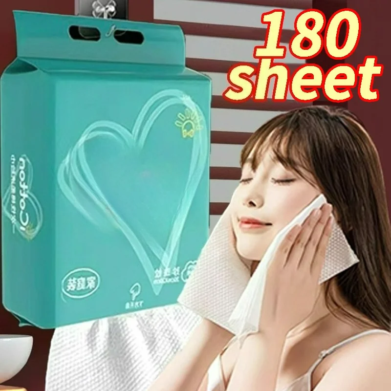 20/180枚入り使い捨てフェイスタオル 不織布製 柔らかく吸水性に優れたメイク落としワイプ 旅行 スパ 家庭用 ドライ/ウェットコットンティッシュ