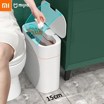 Xiaomi Mijia Smart Trash Can 13/16L Automatic Sensor Paper Basket Kitchen Bathroom Toilet Bin Waste Basket Waterproof Bin