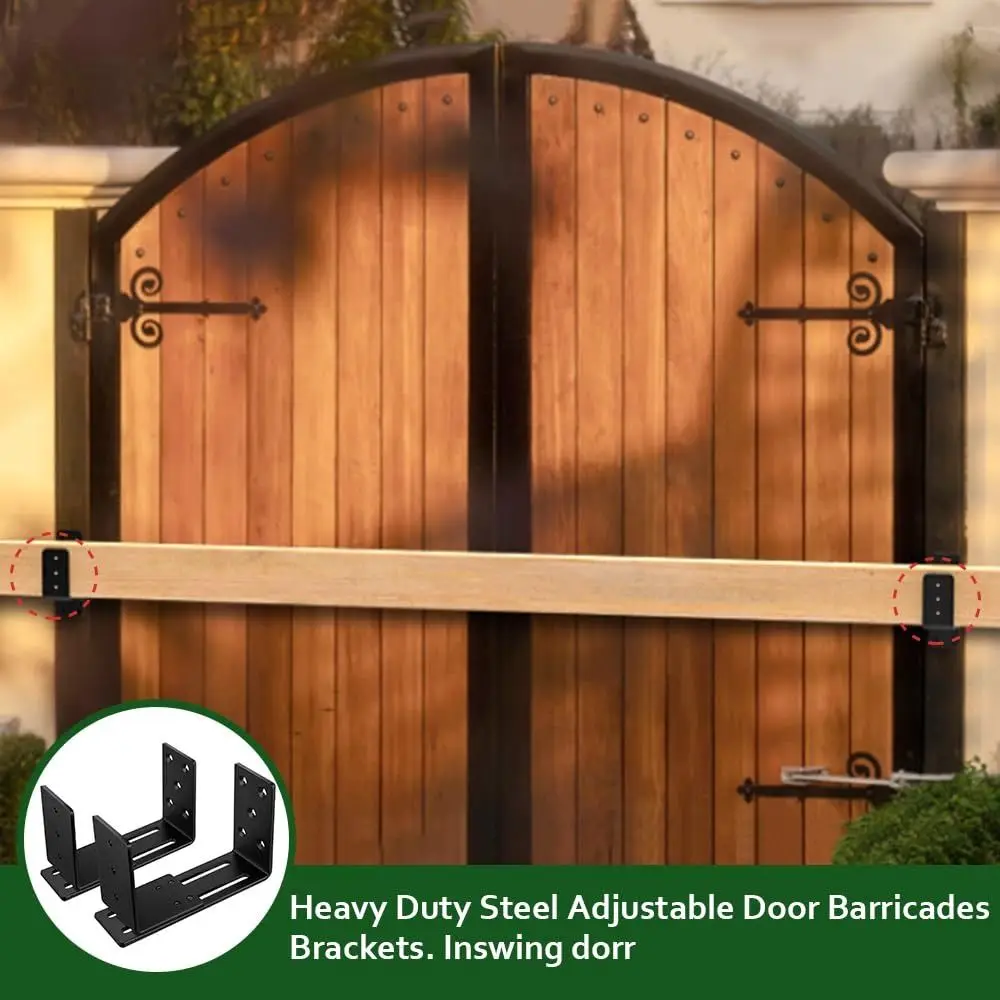 

Держатель стержня из углеродистой стали, сверхмощный, устойчивый к ржавчине защитный кронштейн для двери, усиленный U-образной формы, стабильность опоры двери