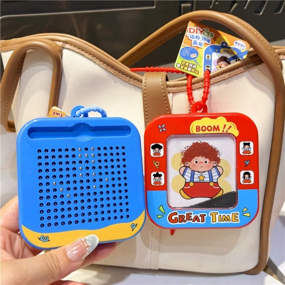 DIY Magnetic Bead Board Reusable with Attached Stylus Magnetic Doodle Board Magnetic Powder Mini Drawing Pad