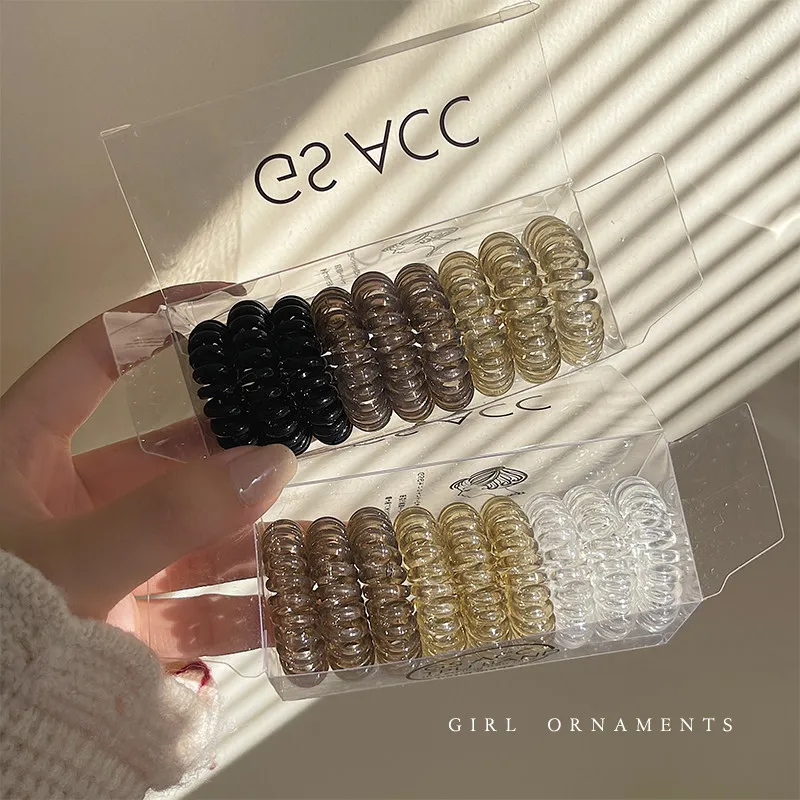 Élastiques à cheveux pour femmes, simples et élégants, sans couture, élastiques à cheveux en forme de cordon téléphonique, accessoires pour cheveux à haute élasticité