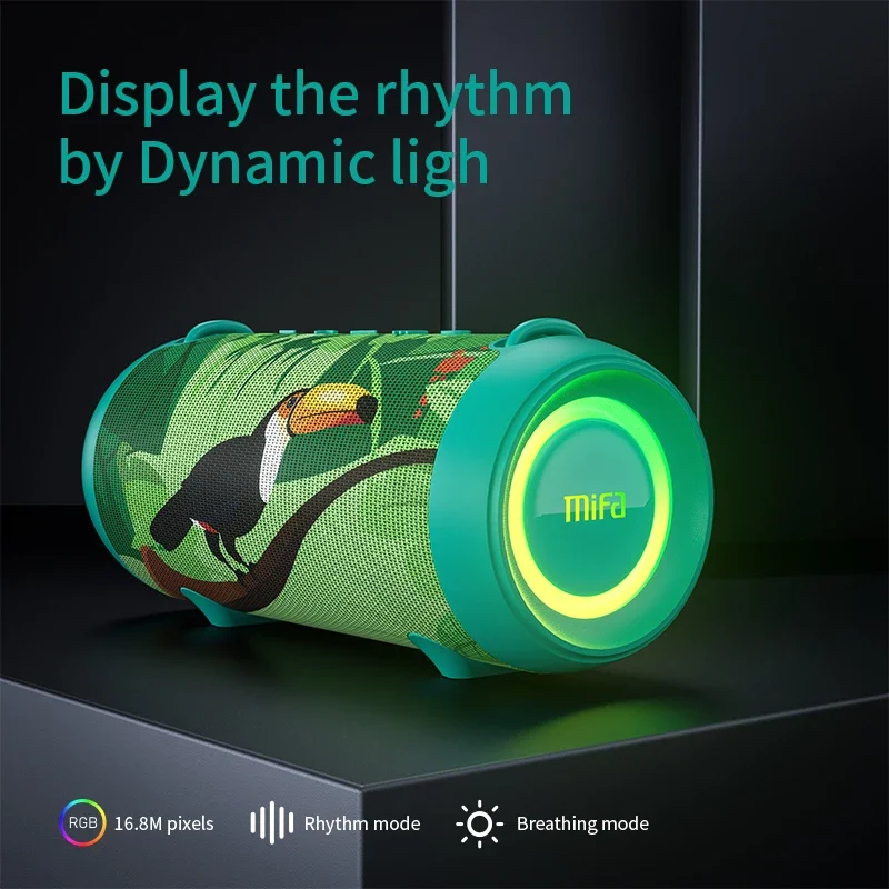 Mifa A90 Alto-falante Bluetooth verde 60W Potência de saída Alto-falante Bluetooth com amplificador Classe D Excelente desempenho de graves