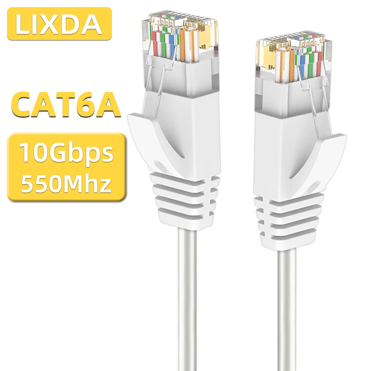 

Ultra Slim Cat6A Ethernet Cable LAN Ethernet Cable 10Gbps 550MHz UTP Cat 6a Network Cable Thin Patch Cable for Router, Modem