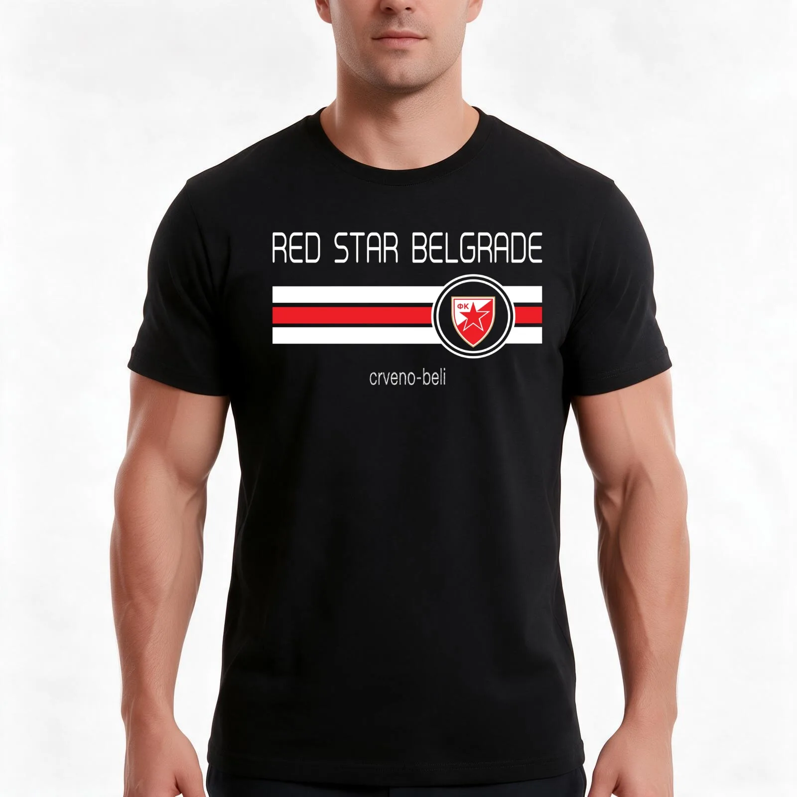 Super Liga - Red Star Belgrade (Home Red) T-Shirt Summer Casual Cotton Tee Oversized Streetwear Tops Vintage Graphic Print