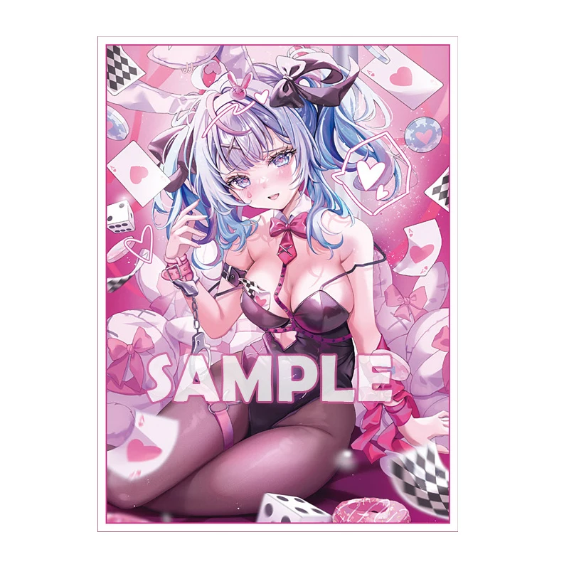 60Pcs/set 67X92Mm Diy Self Made Miku Bunny Girl Card Sleeves Ws Opcg Ptcg Color Flash Card Protective Cover Anime Cards Gift