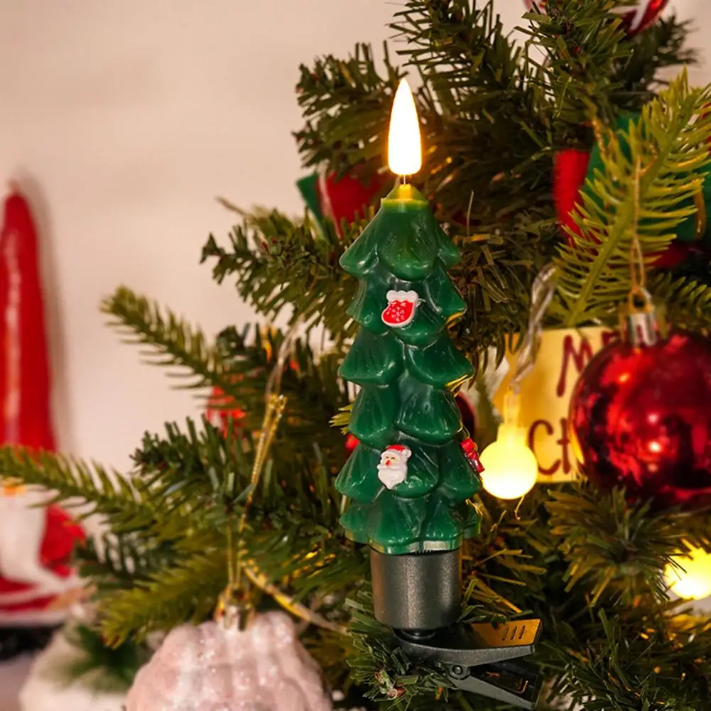 

Беспламенные рождественские свечи Семейный сбор Светодиодные свечи Набор из 6 светодиодных беспламенных елочных конических свечей для праздника для дома