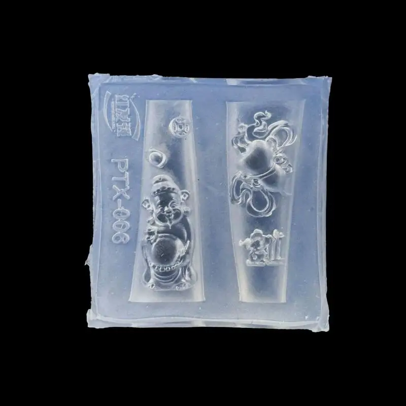 3D Buddha Head God Of Wealth Acrylic Silicone Nail Art Mold DIY Manicure Template For Nail Charm Decoration