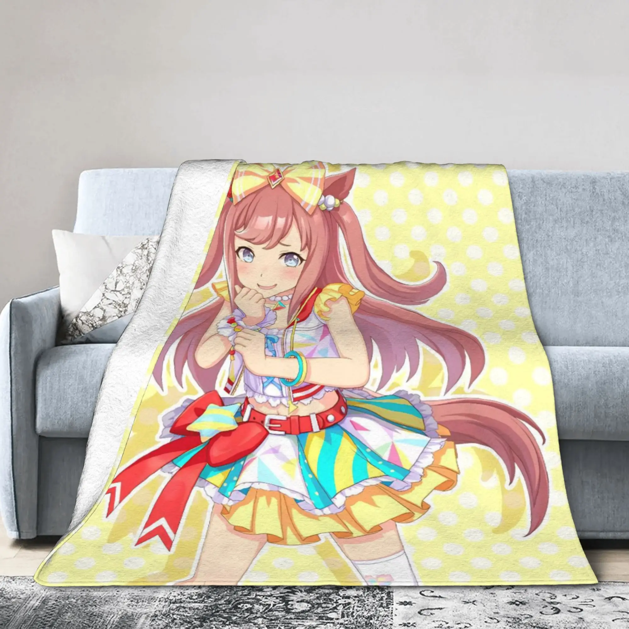 Agnes Digital UmaMusume Pretty Derby Blankets Fleece Multifunction Super Soft Throw Blankets for Bedding Couch Bedding Throws