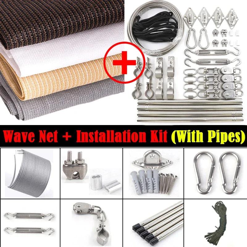 Width 4m Retractable Outdoor Sun Shade Sail Summer Patio Pergola Telescopic Sunshade Net Backyard Terrace Shading Canopy