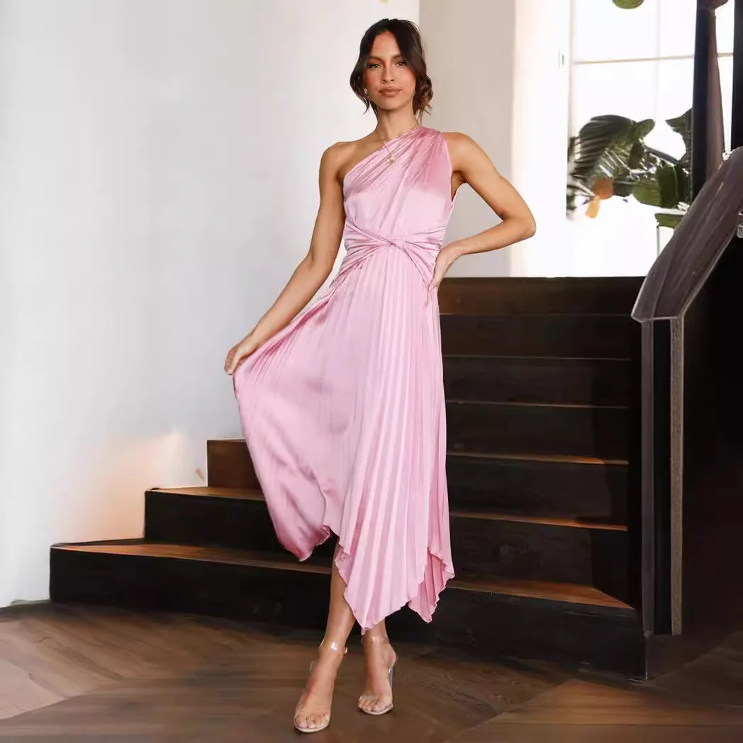 

2024 Summer Long Dress Fashion Sexy Asymmetrical Dress Tunic Maxi Dresses Women Evening Party Dress Sundress Lady Vestidos Robe