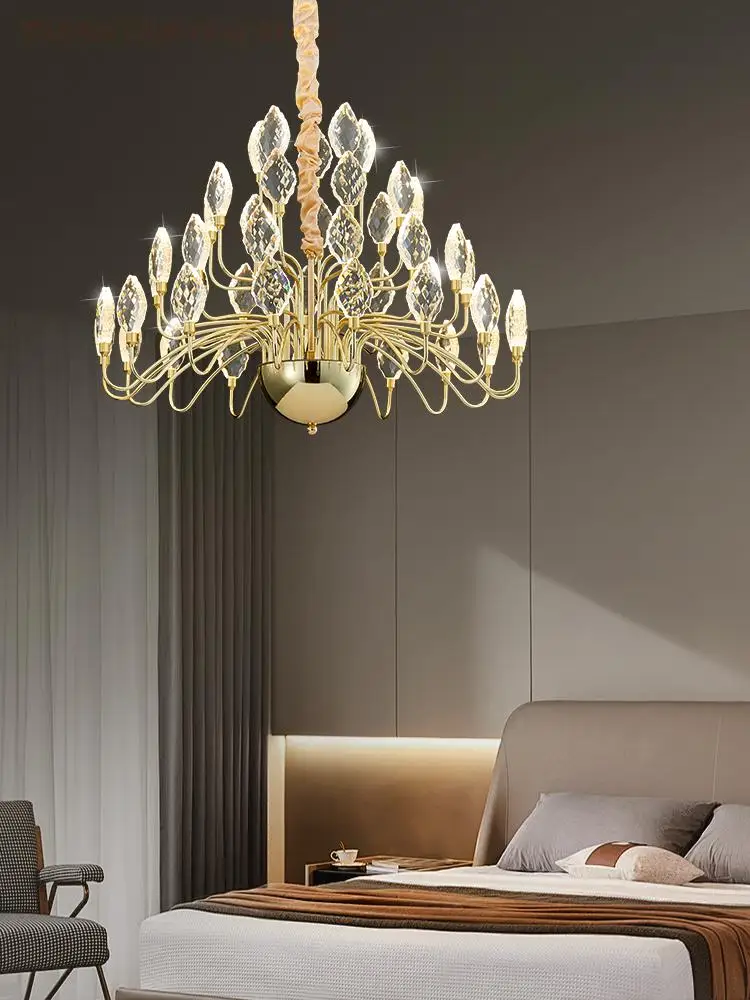 High-End Modern Crystal Chandelier for Living Room Dining Room Bedroom- Light Luxury 2025 New